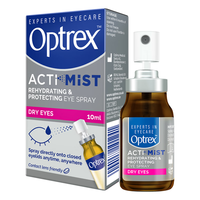 英国Optrex爱滴氏 缓解眼干眼疲劳眼药水10ml 干眼症眼涩抗疲劳润眼喷雾 儿童隐形眼镜可用 非洗滴眼液