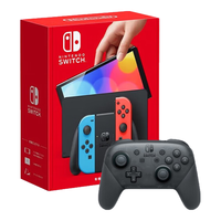 任天堂 NintendoSwitch NS掌上游戏机 日版OLED【红蓝】+国行Pro手柄