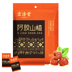 宏济堂 阿胶山楂酸甜解腻空心无核蜜饯果脯山楂制品零食节庆礼物2袋