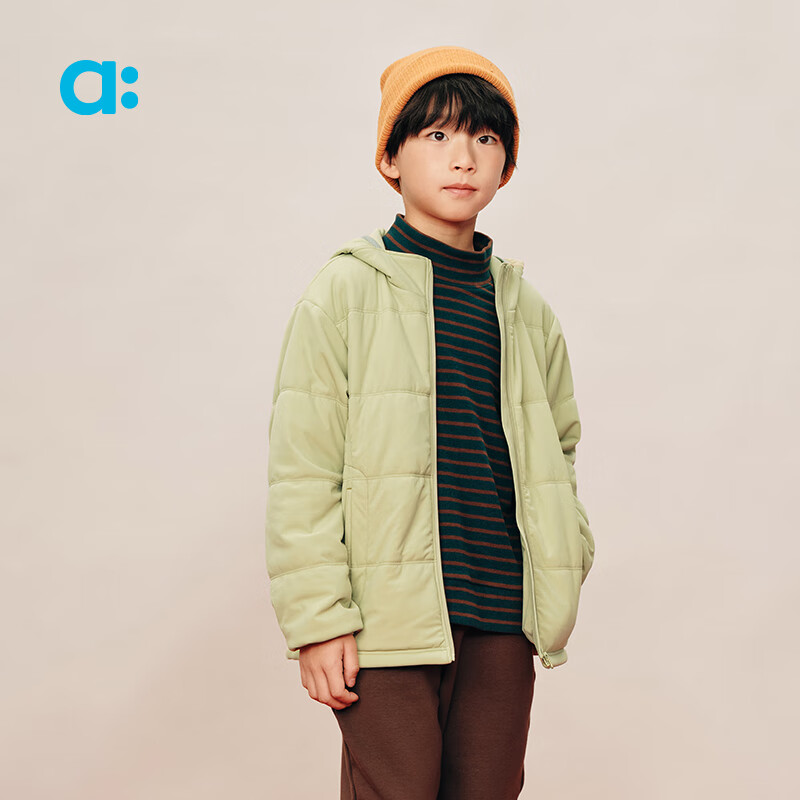 幼岚（ALLBLU）allblu幼岚【羽裳云衣】连帽棉服儿童外套25冬A类保暖男女童 冬季梨色 160 cm