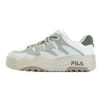 FILA 斐乐斑斓鞋ROSETTA女鞋板鞋轻便厚底鞋复古休闲鞋 灰白/奶油黄绿-C-ML 37.5