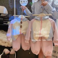 【两件套】2025秋冬儿童卫衣套装拉链带帽休闲百搭卫衣秋季