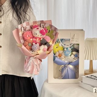 健威神史迪仔花束男生女生闺蜜史迪仔三眼仔玩 大号三眼仔