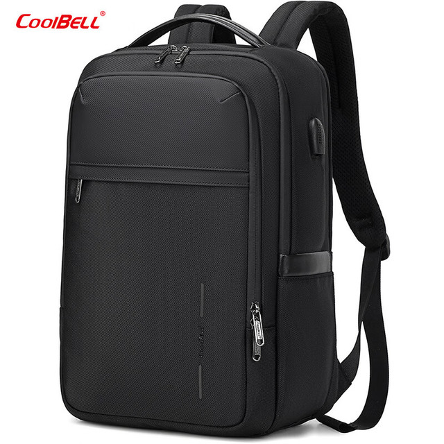 coolbell COOL BELL新款大容量出差旅游干湿分离背包男款高级感防摔电脑双肩包 黑色8305