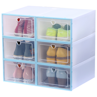 透明塑料鞋盒鞋子收纳神器鞋盒子鞋收纳盒鞋箱长靴抽屉式鞋柜抖音