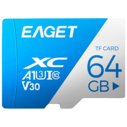 忆捷 T1 蓝白卡 Micro-SD存储卡 64GB（UHS-I、V30、U3、A1）