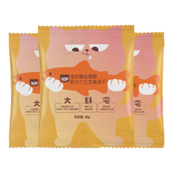 喔喔 猫粮成猫幼猫通用三文鱼鳀鱼油美毛冻干酥化粮猫粮 酥化粮试吃40g*3