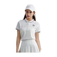 卡帕（Kappa）复古短袖POLO衫女2025夏休闲半袖运动t恤女款上衣潮K0E42PD01 韩国白-012 M