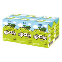Maeil每日必口利果汁饮料白葡萄味200ml*6盒 韩国小胖子 必口利果汁白葡萄味200ml*6
