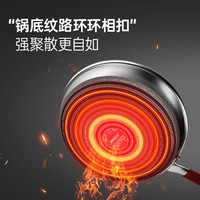 康巴赫不锈钢平底锅不粘锅家用蛋牛排煎锅电磁炉燃气灶炒菜锅