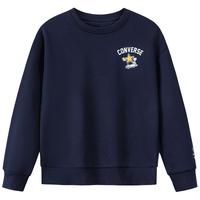 Converse【加绒】匡威童装男童卫衣2025冬季圆领印花套头衫中大童上衣 藏青蓝 160 /80 【身高158-170cm】