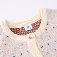 丽婴房 儿童毛衣 男女童针织衫帅气休闲上衣  咖啡色