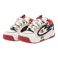 Champion美国冠军2024板鞋女男 厚底街潮拼色面包鞋24SST18 红色 42