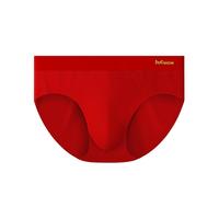 猫人红色三角内裤男纯棉本命年内裤结婚喜庆鸿运三角裤红男士裤衩 大红色男士三角内裤（3条礼盒装） L （80-110斤）