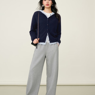  BASIC HOUSE/百家好 垂感 女士休闲运动长裤  灰色 XL