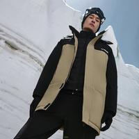李宁 LI-NING GORE-TEX防风挡水羽绒服丨健身系列男连帽火锅长羽绒外套AYMT319
