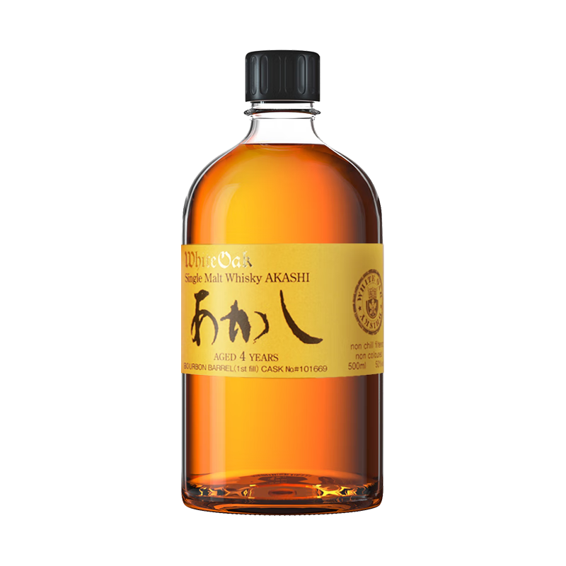 AKASHI 明石 4年 波本桶 单一麦芽 日本威士忌 50%vol 500ml