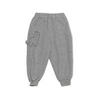 东方骆驼儿童春秋季可爱运动休闲米妮绒立体造型男女童裤子休闲春秋装长裤 灰色 110