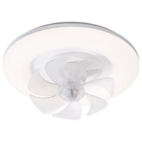 美的 风扇灯智能全光谱护眼客厅餐厅卧室房间摇头吊扇灯简约超薄带风扇 无极调光|小程序|全白36W