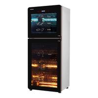 康佳（KONKA）消毒柜家用消毒碗柜立式高温热风烘干触控数显97L丨紫外线+热风循环丨ZTD168K34(B) 97L双门6层丨紫外线+热风循环