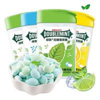 DOUBLEMINT 绿箭 无糖薄荷糖20粒*12盒润喉口气清新口含片接吻糖果益达口香糖
