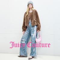 JUICY COUTURE 橘滋外套女2025年冬季高级复古毛绒保暖短上衣柏林回忆
