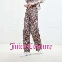 JUICY COUTURE 【100%棉】橘滋牛仔裤女25年冬季豹纹休闲长裤林中秘眸