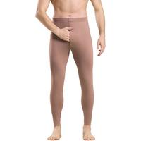 鸭鸭男士保暖裤男10A抑菌秋冬季防风防寒发热高弹轻薄透气舒适打底裤 月岩灰 XL 【120-140斤】