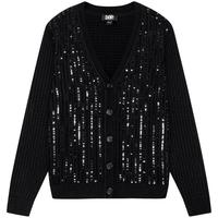 DKNY 【时髦小姨风】闪耀星河亮片华夫格织法女式针织外套2025秋季