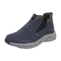斯凯奇(Skechers)秋冬一脚蹬轻便拼接短绒保暖休闲男鞋237283C巧克力色/黑色41.5