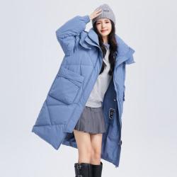 雪中飞 女式中长款羽绒服H形廓形设计舒适包容性强充绒量厚实立体大口袋