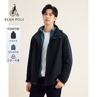 beanpole2025年秋冬男士商务休闲日常三合一夹克外套 卡其色 L 180/96A