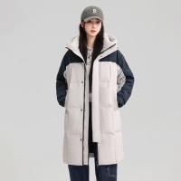 保暖服饰：北客 宝美 过膝长款春秋冬鸭绒女式夹棉厚连帽衫防寒保暖户外休闲运动羽绒服