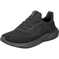 斯凯奇(Skechers)男鞋休闲鞋软底透气鞋一脚蹬网面鞋运动减震210281 全黑色/BBK 39.5码