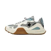 乐卡克(Le coq sportif)男鞋休闲鞋中帮运动鞋子男缓震气垫小白鞋男 白蓝灰 43