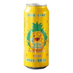益生 菠萝啤碳酸饮料500ml*6罐果啤菠萝味无酒精果味易拉罐装汽水