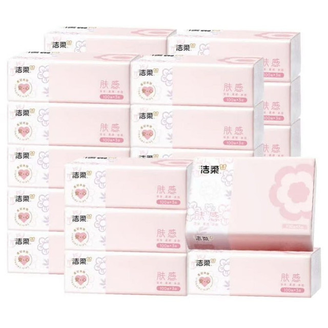 洁柔 C&S 肤感系列抽纸 3层100抽24包/箱
