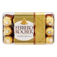  FERRERO ROCHER/费列罗  牛奶榛果威化巧克力  30粒礼盒装375g 巧克力味 301-500g