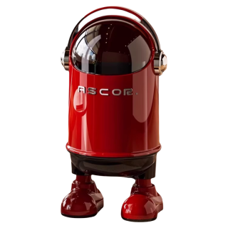 PLUS会员、今日必买：艾仕可 ASCOR 太空人客厅垃圾桶 电镀款红色13L