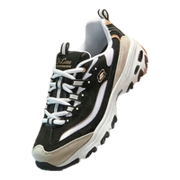 斯凯奇黑白金|复古增高老爹鞋女透气时尚经典熊猫休闲运动男鞋 黑色/金色/BKGD(男款) 41