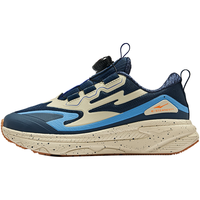 ERKE 鸿星尔克 童鞋儿童运动鞋男童冬季女童越野跑鞋休闲鞋中大童跑步鞋子 藏深蓝/暖亚麻 33