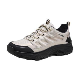 骆驼 男女鞋  网面透气徒步休闲运动鞋男会员 G24A342602R 黑/白  37