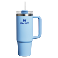 STANLEY巨无霸吸管杯保温杯办公车载不锈钢杯子887ML矢车菊蓝 矢车菊蓝887ML【4月】