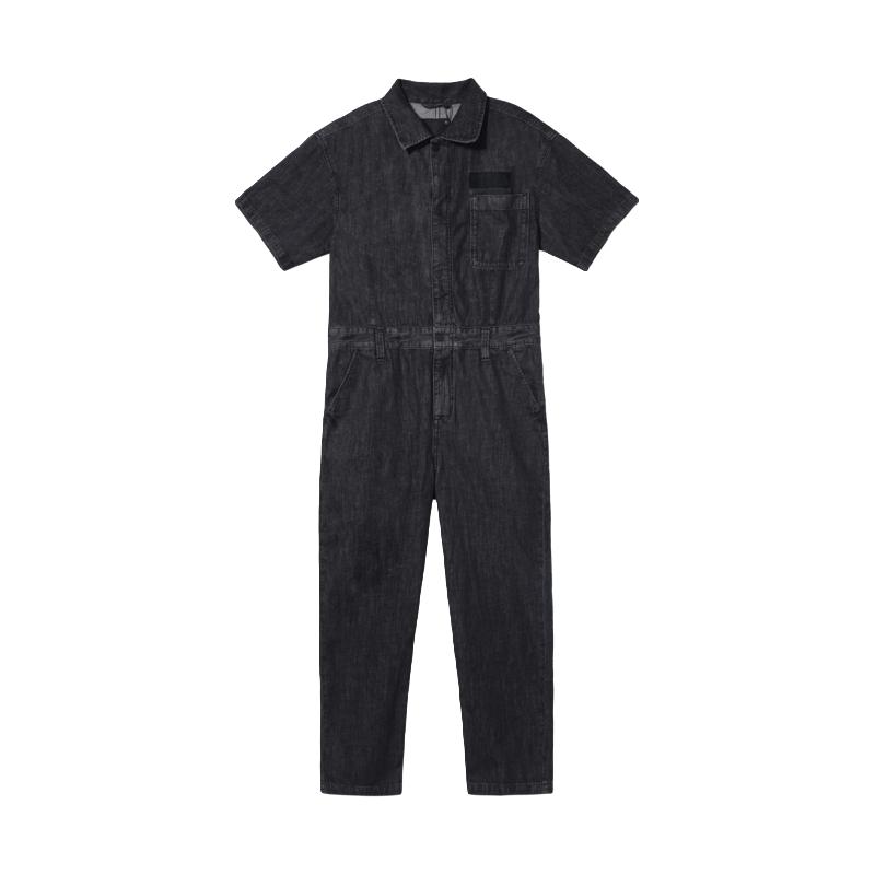 ABLE JEANS女士复古摩登水洗工装牛仔连体裤