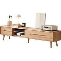 YESWOOD 源氏木语 Y83N03 实木电视柜 原木色 220*32*40cm