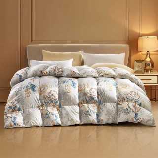 今日必买、大件超省：富安娜 FUANNA 国风款玲珑 95%鹅绒 冬厚被 1.5/1.8M
