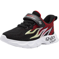 哈比熊童鞋春秋季儿童运动鞋男童鞋中大童休闲鞋透气飞织网布鞋男童运动鞋GS7553 黑红38码