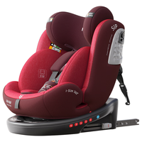 Heekin星悦-德国儿童座椅0-12岁汽车用婴儿宝宝360度旋转i-Size认证 热情红(全龄iSize+ADAC)