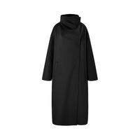 BCBGMAXAZRIA 【100%初剪羊毛】经典解构连身立领廓形毛呢大衣25秋冬
