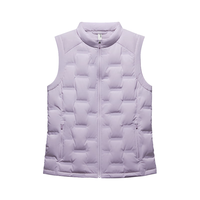 蕉内氢气501Air女士防风立领修身轻薄羽绒马甲无缝胶囊保暖内搭可外穿 月银灰 L